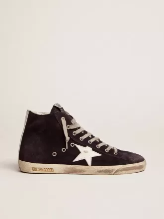 Adidași Francy din piele, cu stea și bandă din piele pe călcâi Adidași Francy din piele, cu stea și bandă din piele pe călcâi