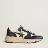Adidași Running Sole pentru bărbați, din piele nappa neagră și bej, cu stea neagră și bandă la călcâi Adidași Running Sole pentru bărbați, din piele nappa neagră și bej, cu stea neagră și bandă la călcâi