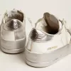 Adidași Stardan cu stea din piele metalică argintie și bandă la călcâi Adidași Stardan cu stea din piele metalică argintie și bandă la călcâi