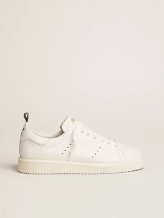 Adidași Starter din piele albă Adidași Starter din piele albă