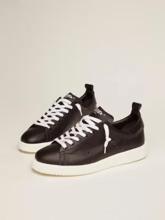 Adidași Starter din piele neagră Adidași Starter din piele neagră