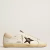Adidași Super-Star pentru bărbați, cu stea din piele de căprioară maro și bandă roz pe călcâi Adidași Super-Star pentru bărbați, cu stea din piele de căprioară maro și bandă roz pe călcâi