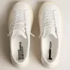 Adidași sustenabili Yatay Model 1B cu parte superioară albă din materiale biologice și Y alb Adidași sustenabili Yatay Model 1B cu parte superioară albă din materiale biologice și Y alb