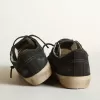 Adidași V-Star din denim albastru închis cu stea și vârf din piele neagră Adidași V-Star din denim albastru închis cu stea și vârf din piele neagră
