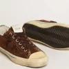 Adidași V-Star LTD pentru bărbați din piele de căprioară maro închis cu stea ton pe ton Adidași V-Star LTD pentru bărbați din piele de căprioară maro închis cu stea ton pe ton
