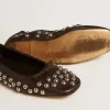 Balerini Amy din piele nappa neagră cu ținte argintii Balerini Amy din piele nappa neagră cu ținte argintii