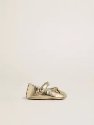 Balerini Sofi Baby din piele metalizată aurie Balerini Sofi Baby din piele metalizată aurie