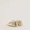 Balerini Sofi Baby din piele metalizată aurie