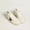 Ball Star cu stea din piele burgundă cu imprimeu crocodil și talpă aurie Ball Star cu stea din piele burgundă cu imprimeu crocodil și talpă aurie