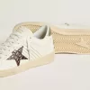 Ball Star cu stea din piele burgundă cu imprimeu crocodil și talpă aurie Ball Star cu stea din piele burgundă cu imprimeu crocodil și talpă aurie