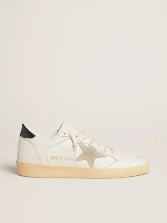 Ball Star cu stea din piele de căprioară gri-gheață și călcâi din piele albastră Ball Star cu stea din piele de căprioară gri-gheață și călcâi din piele albastră