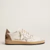 Ball Star cu stea din piele metalică și talpă cu glitter Ball Star cu stea din piele metalică și talpă cu glitter