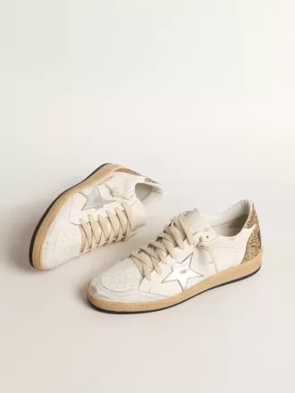 Ball Star cu stea din piele metalică și talpă cu glitter Ball Star cu stea din piele metalică și talpă cu glitter