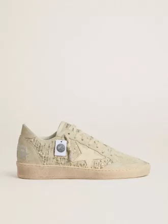 Ball Star din piele de căprioară cu cristale Swarovski și perle și stea din piele Ball Star din piele de căprioară cu cristale Swarovski și perle și stea din piele