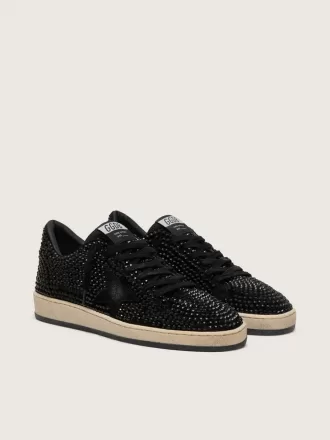 Ball Star din piele de căprioară cu cristale Swarovski negre și stea din piele de căprioară neagră Ball Star din piele de căprioară cu cristale Swarovski negre și stea din piele de căprioară neagră