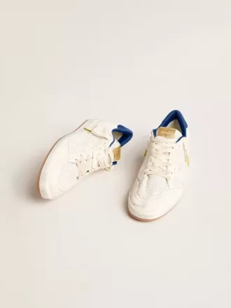 Ball Star din piele nappa perforată, cu stea albă și bandă albastră din nailon pe călcâi Ball Star din piele nappa perforată, cu stea albă și bandă albastră din nailon pe călcâi