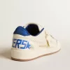 Ball Star din piele nappa perforată, cu stea albă și bandă albastră din nailon pe călcâi Ball Star din piele nappa perforată, cu stea albă și bandă albastră din nailon pe călcâi