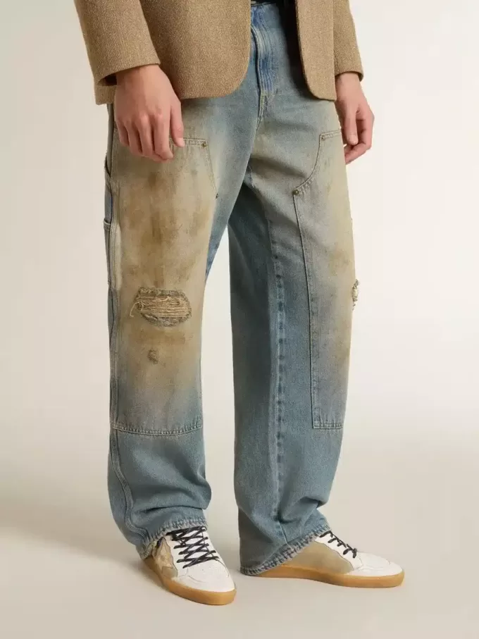 Ball Star LTD cu stea din piele craquelată și călcâi din piele maro