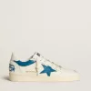 Ball Star LTD din piele nappa cu stea din piele turcoaz și călcâi alb Ball Star LTD din piele nappa cu stea din piele turcoaz și călcâi alb
