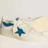 Ball Star LTD din piele nappa cu stea din piele turcoaz și călcâi alb Ball Star LTD din piele nappa cu stea din piele turcoaz și călcâi alb