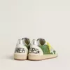 Ball Star LTD din piele nappa verde cu stea din piele de căprioară albă și călcâi din piele argintie metalizată Ball Star LTD din piele nappa verde cu stea din piele de căprioară albă și călcâi din piele argintie metalizată
