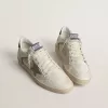 Ball Star LTD din plasă și piele nappa, cu stea din piele gri și călcâi din piele întoarsă verde Ball Star LTD din plasă și piele nappa, cu stea din piele gri și călcâi din piele întoarsă verde