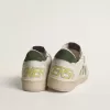 Ball Star LTD din plasă și piele nappa, cu stea din piele gri și călcâi din piele întoarsă verde Ball Star LTD din plasă și piele nappa, cu stea din piele gri și călcâi din piele întoarsă verde
