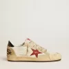Ball Star LTD pentru bărbați, din piele nappa, cu stea din piele roșie și căptușeală din piele la călcâi Ball Star LTD pentru bărbați, din piele nappa, cu stea din piele roșie și căptușeală din piele la călcâi