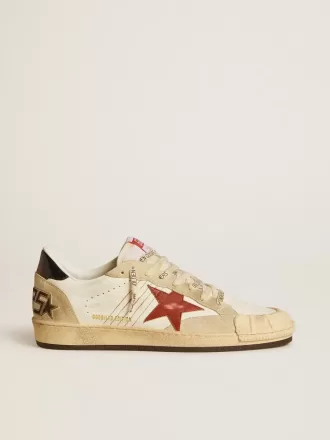 Ball Star LTD pentru bărbați, din piele nappa, cu stea din piele roșie și căptușeală din piele la călcâi Ball Star LTD pentru bărbați, din piele nappa, cu stea din piele roșie și căptușeală din piele la călcâi