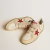 Ball Star LTD pentru bărbați, din piele nappa, cu stea din piele roșie și căptușeală din piele la călcâi Ball Star LTD pentru bărbați, din piele nappa, cu stea din piele roșie și căptușeală din piele la călcâi