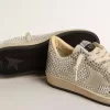 Ball Star LTD pentru femei, cu cristale Swarovski și stea din piele de căprioară gri