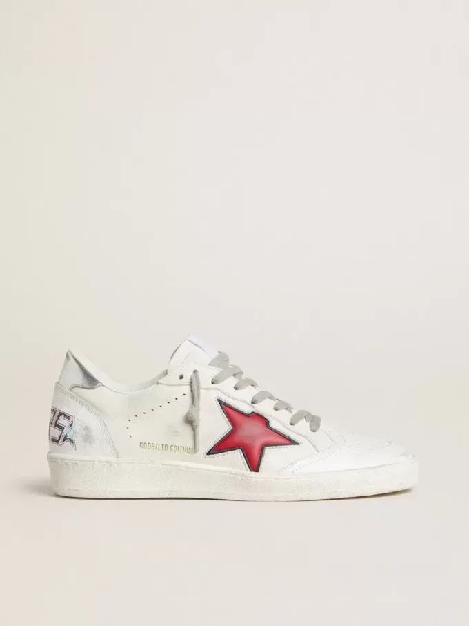 Ball Star LTD pentru femei, cu stea roșie și talpă argintie Ball Star LTD pentru femei, cu stea roșie și talpă argintie