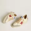 Ball Star LTD pentru femei, din piele nappa, cu stea din piele și călcâi din piele de căprioară argintie