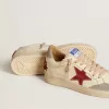 Ball Star LTD pentru femei, din piele nappa, cu stea din piele și călcâi din piele de căprioară argintie