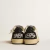 Ball Star LTD pentru femei, din piele nappa și piele întoarsă, cu stea strălucitoare și talpă neagră Ball Star LTD pentru femei, din piele nappa și piele întoarsă, cu stea strălucitoare și talpă neagră