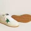 Ball Star pentru bărbați, cu stea din piele verde și bandă metalică din piele pe călcâi Ball Star pentru bărbați, cu stea din piele verde și bandă metalică din piele pe călcâi