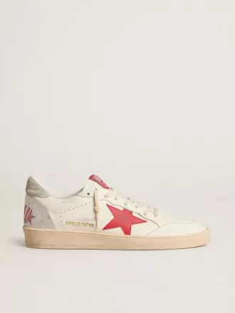 Ball Star pentru bărbați de Ziua Îndrăgostiților, cu stea din piele roșie și inscripție Swarovski roșie Ball Star pentru bărbați de Ziua Îndrăgostiților, cu stea din piele roșie și inscripție Swarovski roșie
