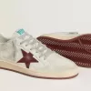 Ball Star pentru bărbați din nubuc cu imprimeu crocodil și stea din piele de căprioară burgundă Ball Star pentru bărbați din nubuc cu imprimeu crocodil și stea din piele de căprioară burgundă