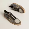 Ball Star pentru bărbați din nubuc și piele de căprioară cu stea metalică aurie Ball Star pentru bărbați din nubuc și piele de căprioară cu stea metalică aurie