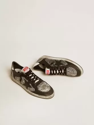 Ball Star pentru bărbați, din piele cu imprimeu elefant și stea din piele neagră Ball Star pentru bărbați, din piele cu imprimeu elefant și stea din piele neagră