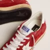 Ball Star pentru bărbați, din piele de căprioară roșu închis, cu stea albă și bandă pe călcâi Ball Star pentru bărbați, din piele de căprioară roșu închis, cu stea albă și bandă pe călcâi