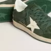Ball Star pentru bărbați, din piele de căprioară verde, cu stea și călcâi din piele albă Ball Star pentru bărbați, din piele de căprioară verde, cu stea și călcâi din piele albă