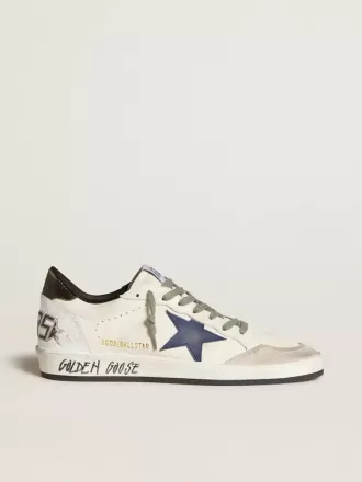 Ball Star pentru bărbați din piele nappa, cu stea din piele și călcâi din piele metalizată Ball Star pentru bărbați din piele nappa, cu stea din piele și călcâi din piele metalizată