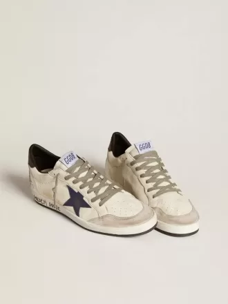 Ball Star pentru bărbați din piele nappa, cu stea din piele și călcâi din piele metalizată Ball Star pentru bărbați din piele nappa, cu stea din piele și călcâi din piele metalizată