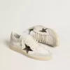 Ball Star pentru femei, cu stea din piele metalică și călcâi din piele lucioasă Ball Star pentru femei, cu stea din piele metalică și călcâi din piele lucioasă