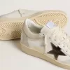 Ball Star pentru femei, cu stea din piele metalică și călcâi din piele lucioasă Ball Star pentru femei, cu stea din piele metalică și călcâi din piele lucioasă