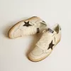 Ball Star pentru femei, cu stea din piele neagră și talpă din piele verde Ball Star pentru femei, cu stea din piele neagră și talpă din piele verde