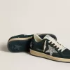 Ball Star pentru femei din piele de căprioară verde cu stea argintie strălucitoare Ball Star pentru femei din piele de căprioară verde cu stea argintie strălucitoare