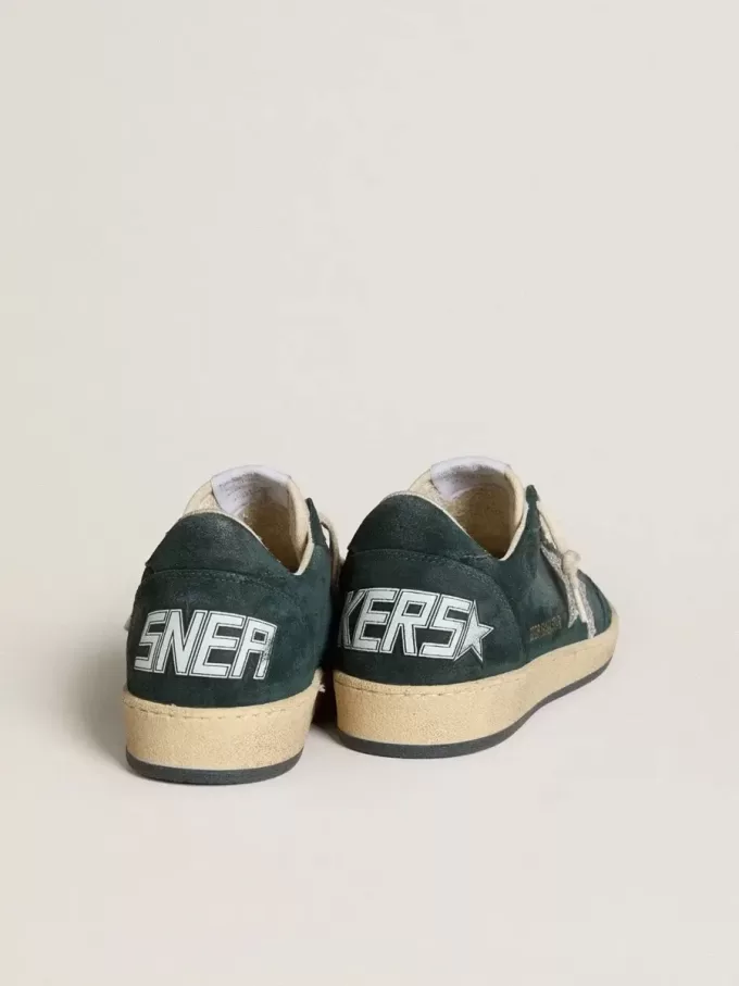 Ball Star pentru femei din piele de căprioară verde cu stea argintie strălucitoare Ball Star pentru femei din piele de căprioară verde cu stea argintie strălucitoare