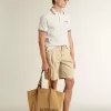 Bermude pentru bărbați din denim bej, cu finisaj uzat Bermude pentru bărbați din denim bej, cu finisaj uzat